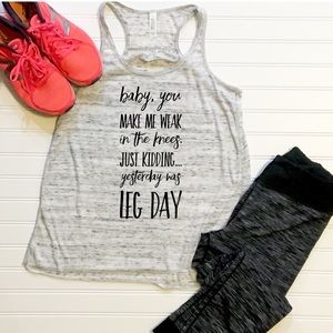 Leg Day - Workout Racerback Tank